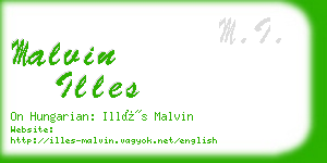 malvin illes business card